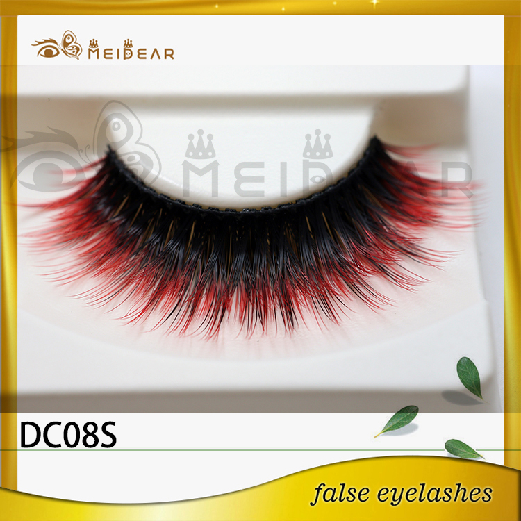 Distributor supply hot sell magic girl colorful 3d faux mink eyelashes 